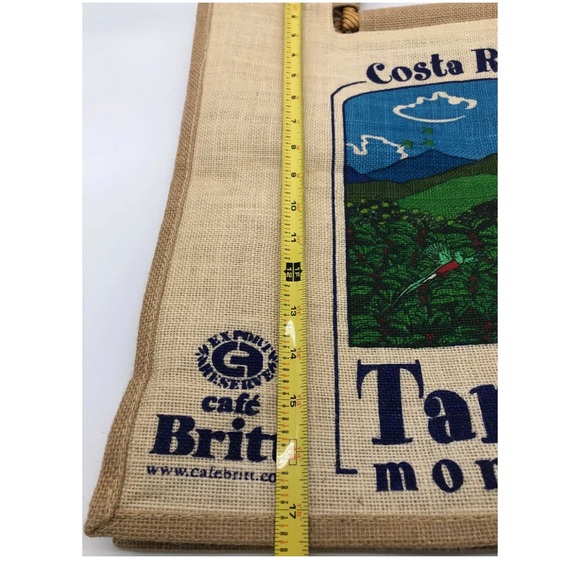 Cafe Britt of Costa Rica Burlap Tote Bag NWOT - Picture 5 of 6